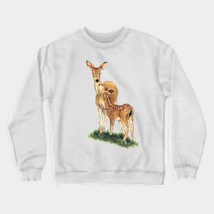 Deer puppy kiss Crewneck Sweatshirt